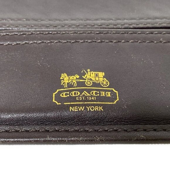 COACH - Dark Brown Leather Accessory Case - Picture 7 of 8